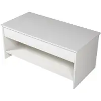 Happy Garden Table basse avec plateau relevable blanche HEDDA