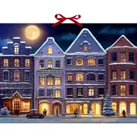 Sonstige Verlage Calendrier de l'Avent mural - Ville hivernale le soir