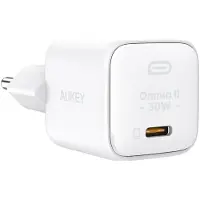 Aukey Chargeur mural GAN USB-C, PD 30W, blanc