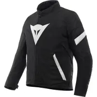 Dainese Veste textile imperméable Vector D-Dry pour moto, noire et blanche, taille 58