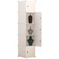 FODYM Armoire modulaire 5 étagères, armoire, blanc