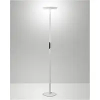 FABAS LUCE Lampadaire Fizz Avec Led Intégrée De 50 W, Structure En Aluminium Et Méthacrylate, Température De Couleur Réglable De 2700 K À 4000 K, Blanc - Fizz