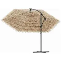 vidaXL Parasol avec mât en acier brun 290x290x238 cm