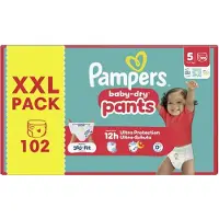 Pampers Baby Dry Pants Gr.5 Junior 11-17kg Windeln XXL Pack 102 Stück (Taille 5, 102 pcs)