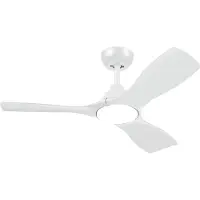 Philips Plafonnier Olas avec ventilateur, 30 W (ventilateur) + 24 W (éclairage), Ventilateur domestique à hélice, Blanc, Plafonnier, Métal, IP20, I