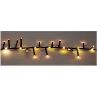 Koopman Guirlande lumineuse LED cluster blanc chaud, 710 LED, câble noir, intérieur/extérieur, 13m