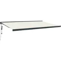 vidaXL Extension de l'auvent 5x3 m tissu et aluminium couleur crème