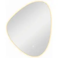 Sensahome Miroir de salle de bain Noah avec éclairage LED - Intensité variable - 2700K/4500K/6400K - Forme asymétrique - 60x80 cm