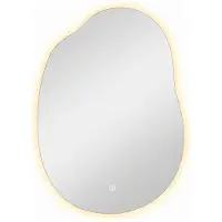 Sensahome Miroir de salle de bain Lucas avec éclairage LED - Intensité variable - 2700K/4500K/6400K - Asymétrique - 60x80 cm