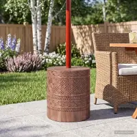 Prolenta Maison Exclusive - Support de parasol, 28,05 kg, bois de macabre massif naturel