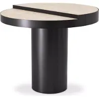 Casa Padrino Luxe Table d'Appoint Bronze / Beige Ø 55 x H. 47 cm - Table ronde en acier inoxydable avec 2 plateaux en travertin - Meubles de salon - Meubles de luxe - Meubles de salon