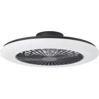Brilliant G60021/06, plafonnier LED Salerno, 58 cm, noir, plastique, éclairage LED intégré