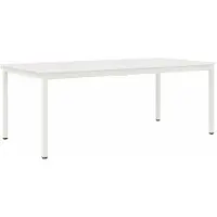 vidaXL Table de salle à manger blanche 200 x 100 x 75 cm Pin massif