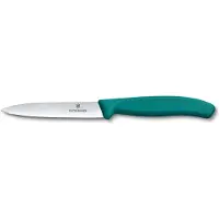 Victorinox Swiss Classic 6.7794.2C1 Straight/Wavy, Green, set de 2 couteaux à légumes, 10 cm