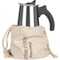 BEEM Cafetière Espresso 300ml 6 tasses acier inoxydable noir