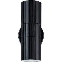 Brilliant 40921/06 : Applique murale extérieure Keola, aluminium/verre, noire. Convient aux sources lumineuses LED