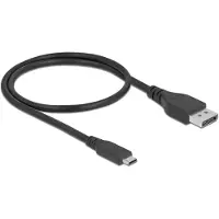 DeLOCK Bidirektionales USB Type-C zu DisplayPort Kabel (DP Alt Mode) 8K 60 Hz 0,5 m DP 8K zertifiziert