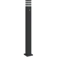 vidaXL Lampe d'allée avec détecteur de mouvement noir 110 cm aluminium