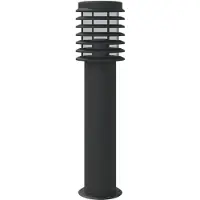 vidaXL Lampe d'allée noire 60 cm acier inoxydable