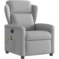 vidaXL Fauteuil de massage électrique gris nuageux Tissu