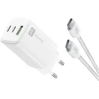 Cellularline ACHKITC2CGAN65TABW chargeur d'appareils mobiles Ordinateur portable, Smartphone, Tablette Blanc Secteur Charge rapide Intérieure