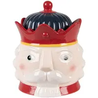 Clayre & Eef Casse-noix bocal Ø 16x19 cm Rouge Céramique