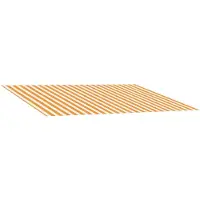 vidaXL Tissu de remplacement pour store, jaune et blanc, 300 x 250 cm, polyester