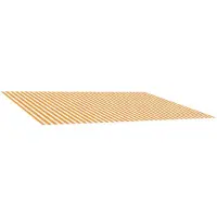 vidaXL Tissu de remplacement pour store, jaune et blanc, 400 x 350 cm, polyester