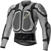 Alpinestars Bionic Action V2, veste de protection ,Gris/Noir/Jaune Néon ,M