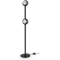 Ideal Lux Lampe sur pied Bloom, 2 lumières, LED intégrée, 11W, lumière chaude, noire,