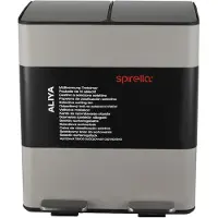 Spirella Poubelle , système de tri des déchets, avec couvercle, 40 litres (2 x 20 litres)