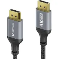 Sonero Câble DisplayPort mâle/mâle, 4K60, gris/noir, 3 m (3 m), Câble vidéo, Noir, Gris
