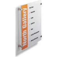 Durable Plaquette de porte Crystal Sign, verre acrylique, format A3