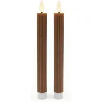 Relaxdays 2 bougies LED en cire (2x)