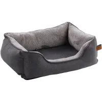 Flamingo Lit pour chien Carlota rectangulaire gris clair, dimensions : 65 x 45 x 20 cm