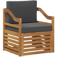 vidaXL Ensemble de canapés d'extérieur en bois d'acacia massif et polyester