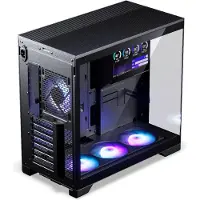 Phanteks Boîtier PC XT V5 LCD, Midi-Tour, ATX, écran LCD 7 pouces, verre trempé - noir (ATX), Boîtier PC, Noir