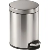 Durable 340023 poubelle à pédale inox argent métallisé 5 l