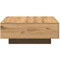 vidaXL Table Basse Chêne Artisanal 80X80X31 Cm Bois Composite Lumarko