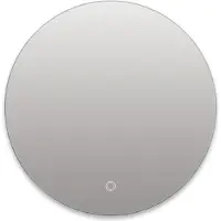 Sensahome - Miroir de salle de bain rond sans cadre avec éclairage LED - intensité lumineuse variable - miroir mural - 70 cm