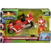 Playmates Véhicule Power Rangers Battle Bike Tyrannosaurus Rex avec le Ranger rouge, 18 cm