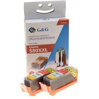 G&G 15968 XXL-Patronen 2er Set kompatibel mit Canon PGI-580BK XXL