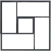 vidaXL Cache-pot de jardin Anthracite 100 x 100 x 50 cm
