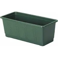 Geli Bac à fleurs standard, carré, 100x17,5x14,5 cm, en plastique vert (100 x 17.50 x 14.50 cm)