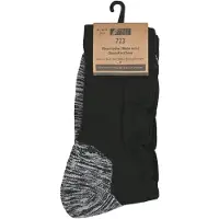 Nitras Hommes, Chaussettes, Chaussettes d'hiver, noir (code couleur : 1000), hauteur mollet, coupe anatomique gauche-droite, Noir, (lot de 2, 35 - 50)