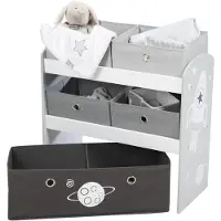 Roba Étagère de Rangement pour Jouets - - Rakete - Gris - Bébé - Enfant - Meuble de rangement pour jouets