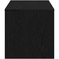 vidaXL Armoire TV noire imitation chêne 120x40x40 cm Bois composite
