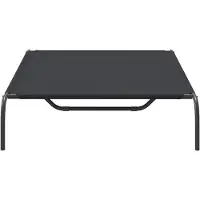 vidaXL Lit pour chien Rehaussé Noir 130x80x20 cm Tissu Oxford et acier