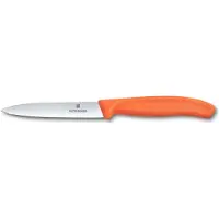 Victorinox Swiss Classic 6.7799.2C1 Straight/Wavy, Orange, set de 2 couteaux à légumes, 10 cm