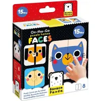 Banana Panda Puzzle à emporter (deux moitiés). Visages, à partir de 15 mois - Banana Panda